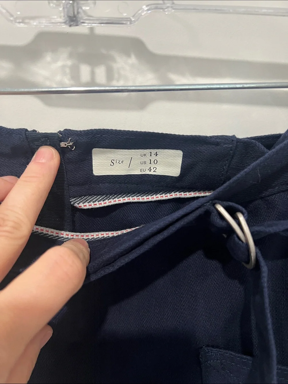 Anthropologie Pilcro Navy Utility Pocket‎ Mini Skirt Size 10
